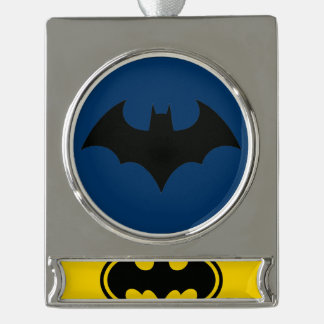 Batman Button Banner-Ornament Silber