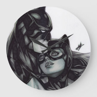 Batman & Catwoman ~ Bruce wayne & Selina Kyle Große Wanduhr