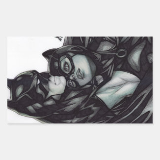 Batman & Catwoman ~ Bruce Wayne & Selina Kyle Rechteckiger Aufkleber