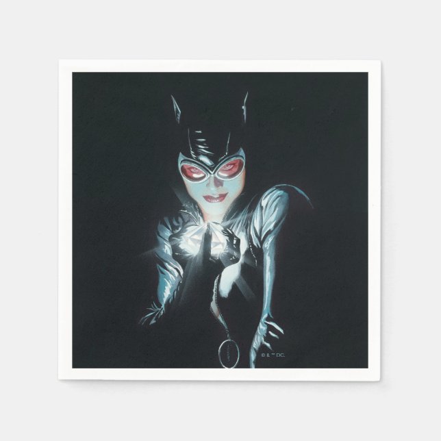 Batman Catwoman Faces of Evil Cover Illustration Serviette (Vorderseite)