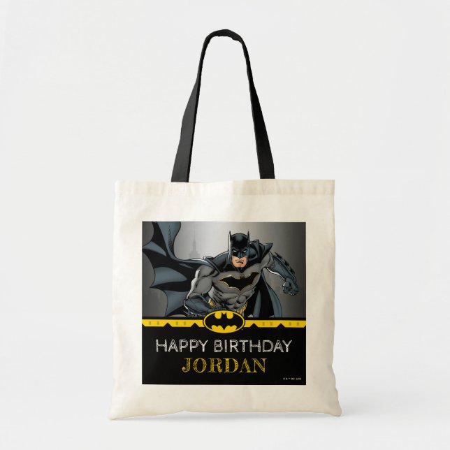 Batman | Chalkboard Happy Birthday Tragetasche (Vorne)