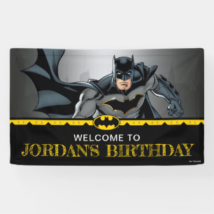 Batman   Chalkboard Happy Birthday Willkommen Banner
