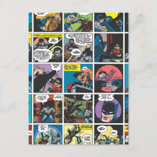 Batman Comic Panel 5x5 Postkarte