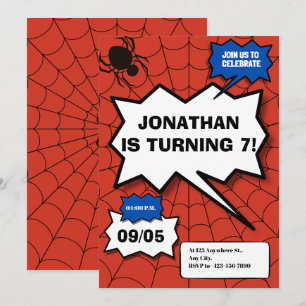 Batman-Comic-Style-Kindergeburtstagseinladung Einladung