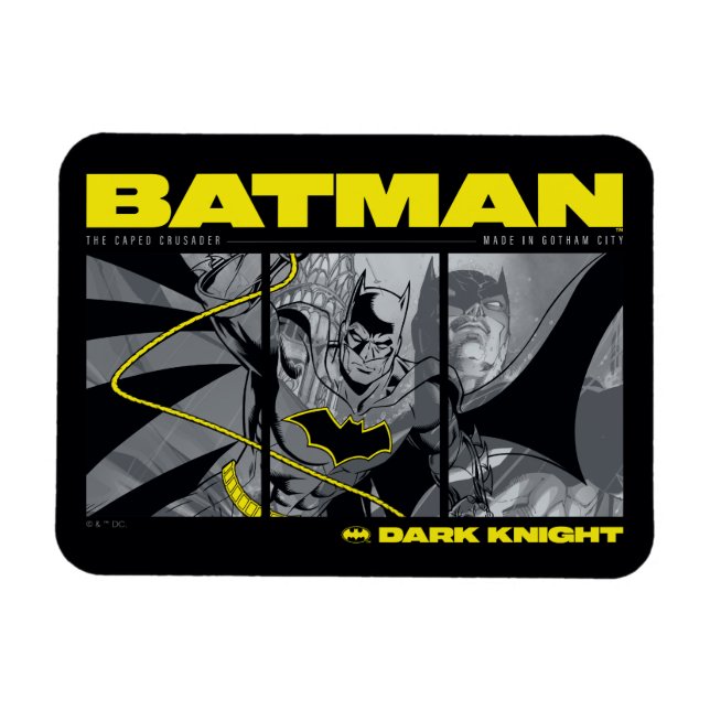 Batman-Comic-Tri-Panel-Grafik Magnet (Horizontal)