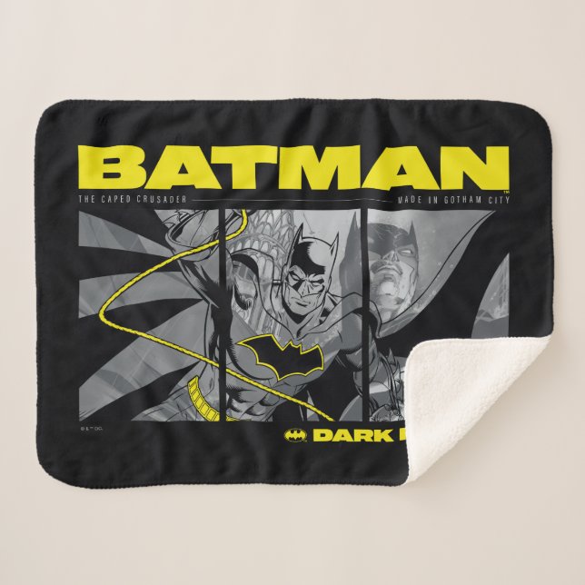 Batman Comic Tri-Panel Graphic Sherpadecke (Vorderseite (Horizontal))
