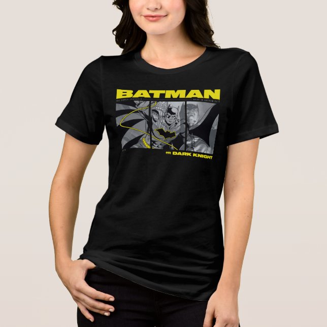 Batman Comic Tri-Panel Graphic Tri-Blend Shirt (Vorderseite)