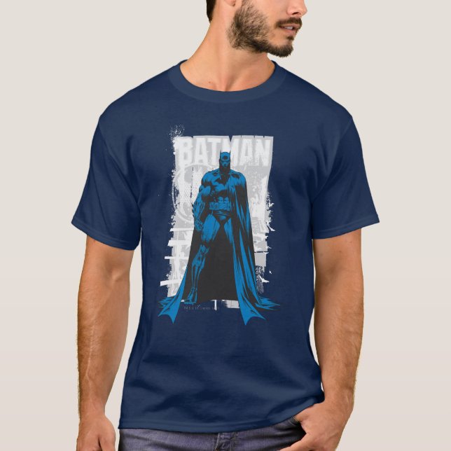 Batman Comic - Vintage Vollansicht T-Shirt (Vorderseite)
