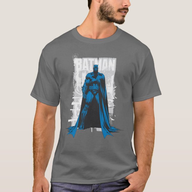 Batman Comic - Vintage Vollansicht T-Shirt (Vorderseite)
