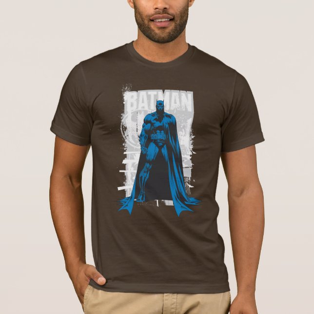 Batman Comic - Vintage Vollansicht T-Shirt (Vorderseite)