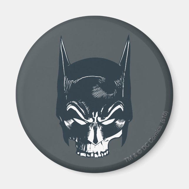 Batman Cowl/Skull-Symbol Magnet (Vorne)