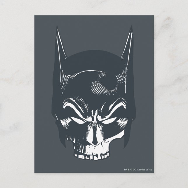 Batman Cowl/Skull-Symbol Postkarte (Vorderseite)