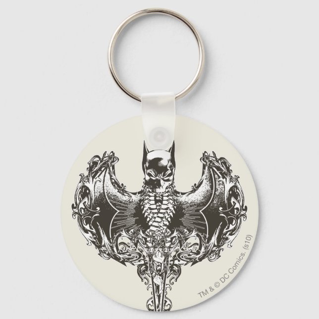 Batman Cowl und Skull Wappen Schlüsselanhänger (Vorderseite)