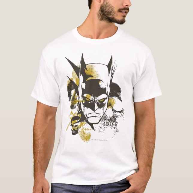 Batman Cowl und Skulls T-Shirt (Vorderseite)