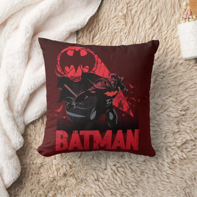 Batman Crimson Bat Signal Kissen (Decke)