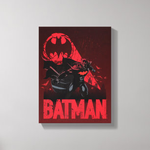 Batman Crimson Bat Signal Leinwanddruck