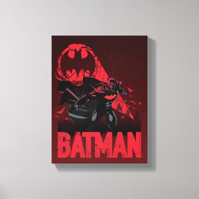 Batman Crimson Bat Signal Leinwanddruck (Vorderseite)
