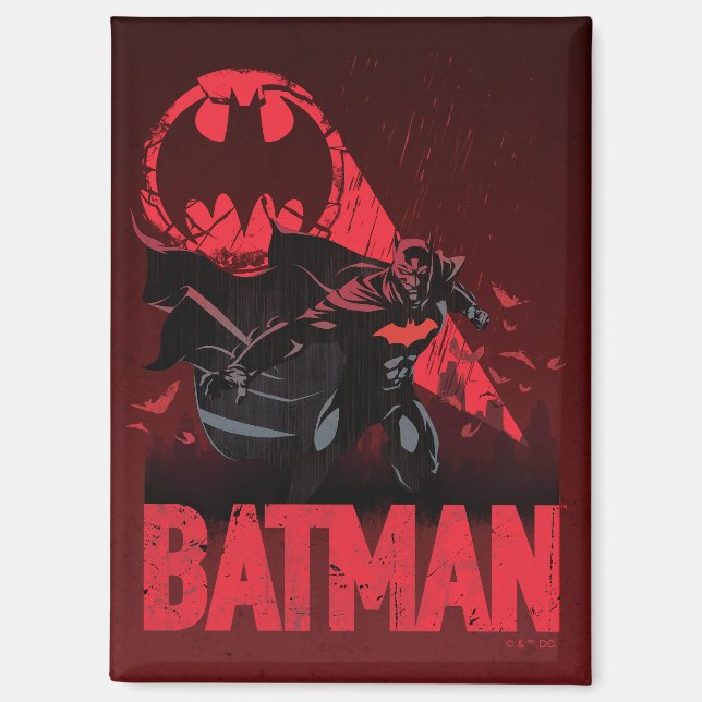Batman Crimson Bat Signal Magnet (Vorderseite)