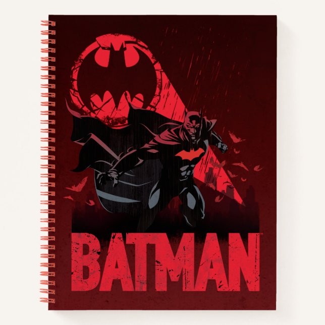 Batman Crimson Bat Signal Notizbuch (Vorderseite)