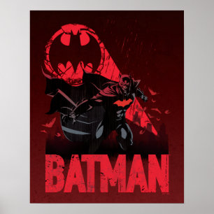 Batman Crimson Bat Signal Poster