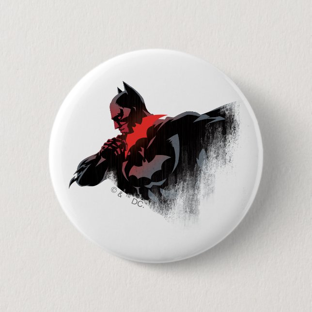Batman Crimson Batarang Button (Vorderseite)