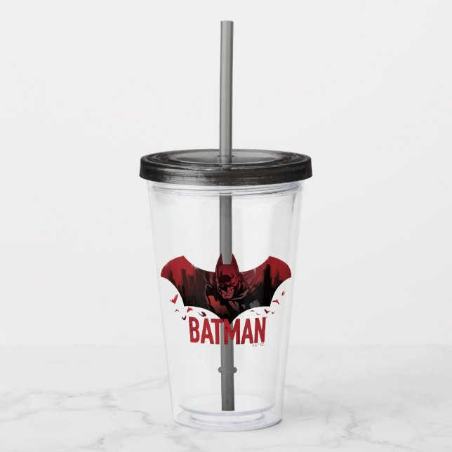 Batman Crimson Gotham Icon Acryltrinkbecher (Vorderseite)