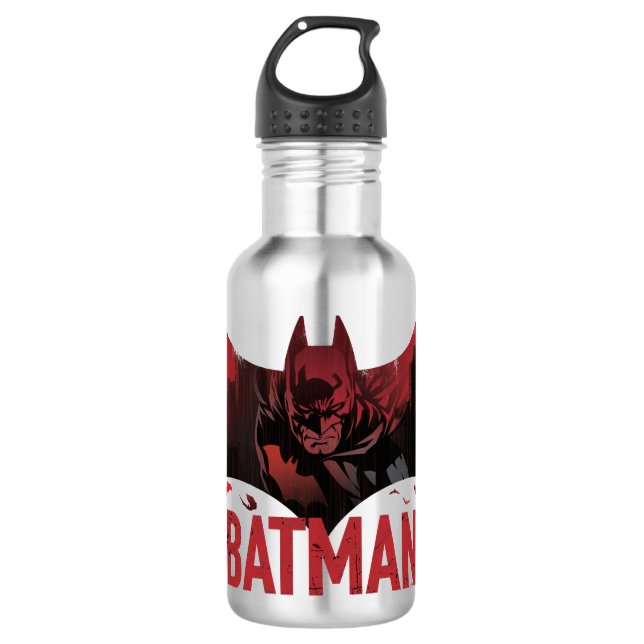 Batman Crimson Gotham Icon Edelstahlflasche (Vorderseite)