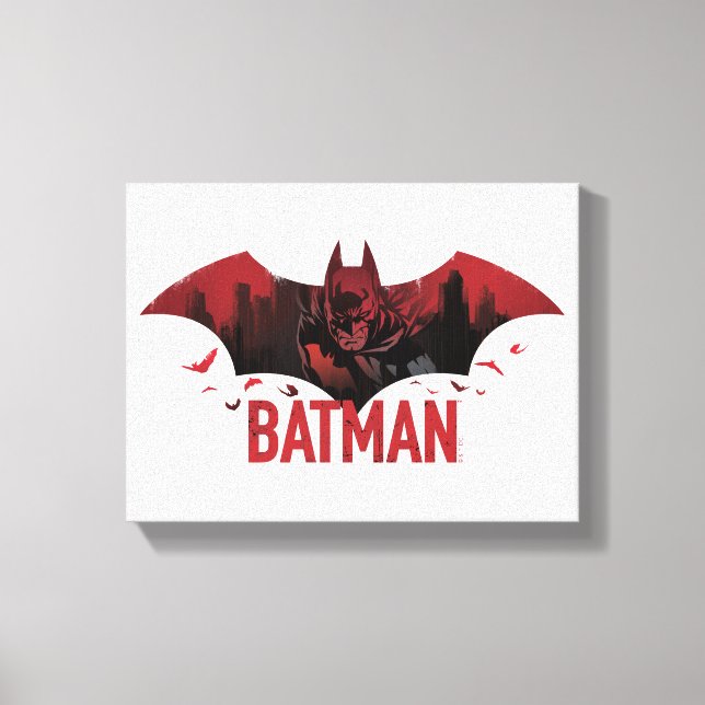 Batman Crimson Gotham Icon Leinwanddruck (Vorderseite)