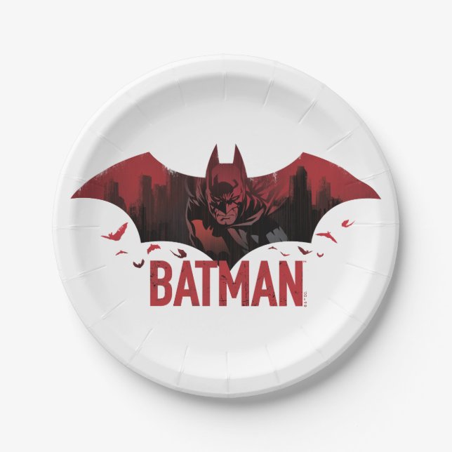 Batman Crimson Gotham Icon Pappteller (Vorderseite)