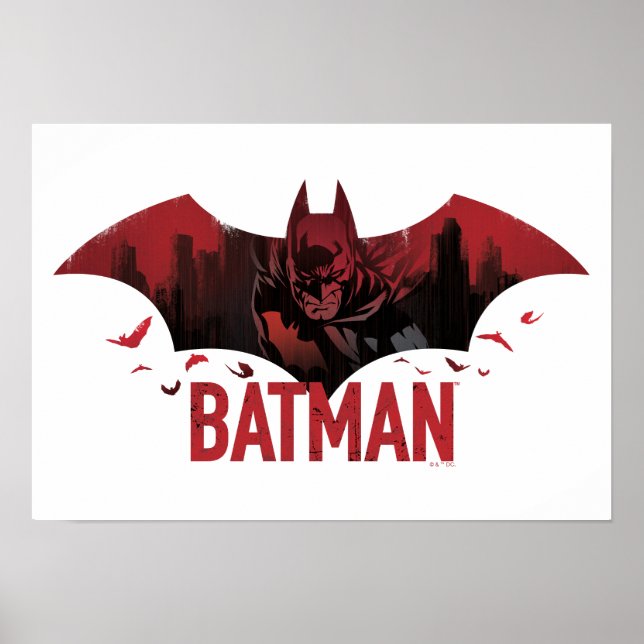 Batman Crimson Gotham Icon Poster (Vorne)