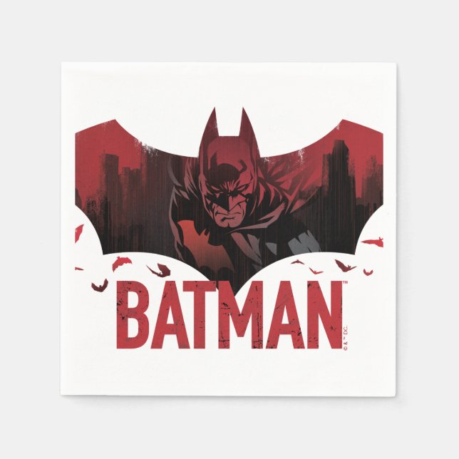 Batman Crimson Gotham Icon Serviette (Vorderseite)