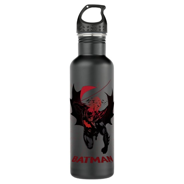 Batman Crimson Leap Edelstahlflasche (Vorderseite)