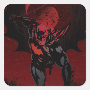 Batman Crimson Leap Quadratischer Aufkleber