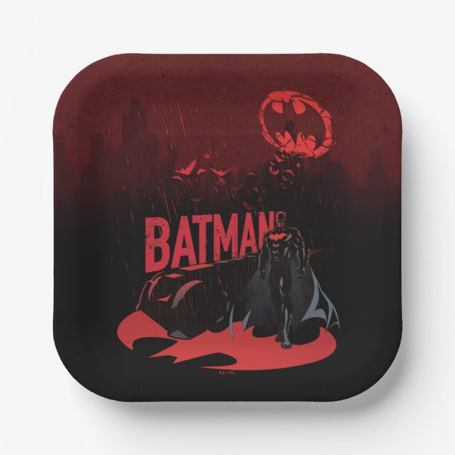 Batman Crimson Rain Pappteller (Vorderseite)