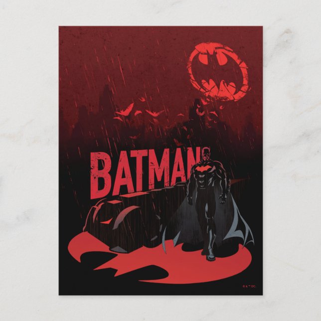 Batman Crimson Rain Postkarte (Vorderseite)