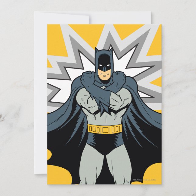 Batman Cross Arms Einladung (Vorderseite)