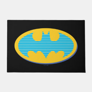 Batman Cyan Stripes Symbol Fußmatte