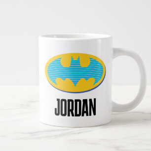 Batman   Cyan Stripes Symbol Jumbo-Tasse