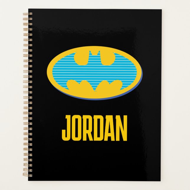 Batman | Cyan Stripes Symbol Planer (Vorderseite)