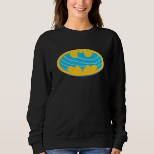 Batman Cyan Stripes Symbol Sweatshirt