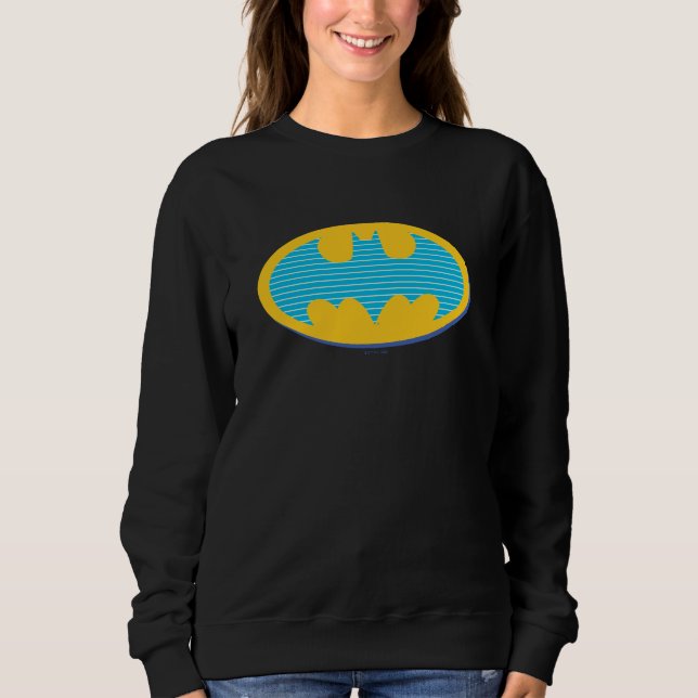 Batman | Cyan Stripes Symbol Sweatshirt (Vorderseite)