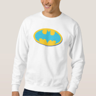 Batman Cyan Stripes Symbol Sweatshirt