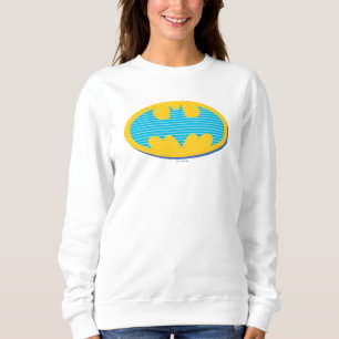 Batman   Cyan Stripes Symbol Sweatshirt