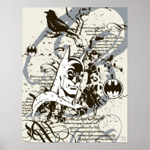 Batman Dark Knight Manuscript Montage Poster