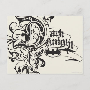 Batman Dark Knight   Verziertes Logo Postkarte