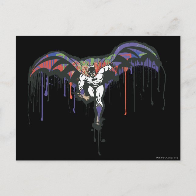 Batman Dash Painted Postkarte (Vorderseite)