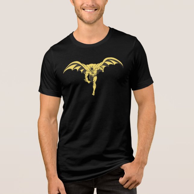 Batman Dash Yellow Tri-Blend Shirt (Vorderseite)