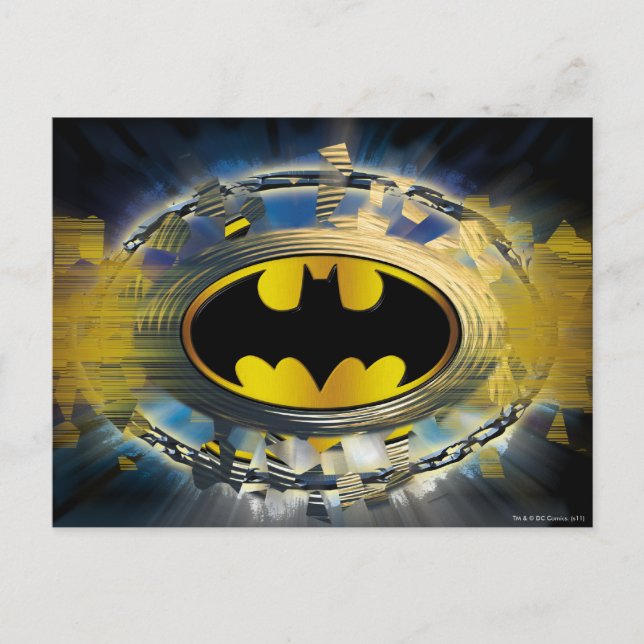 Batman Decorated Logo Postkarte (Vorderseite)
