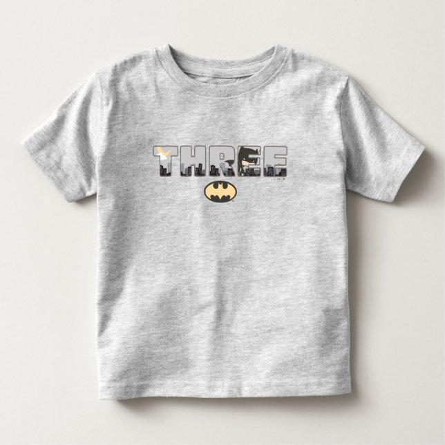 Batman | Dritter Geburtstag Kleinkind T-shirt (Vorderseite)