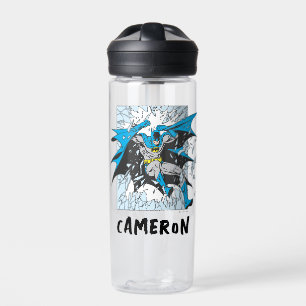 Batman durchbricht Glas Fügen Sie Ihren Namen hi Trinkflasche
